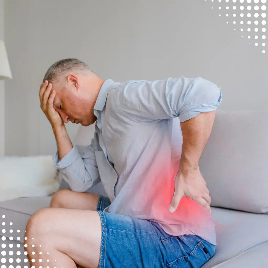 man with FAI hip pain